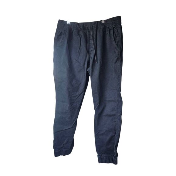 Old Navy Men's Size Large Black Canvas Modern Jogger Built In Flex Pants - Picture 1 of 4